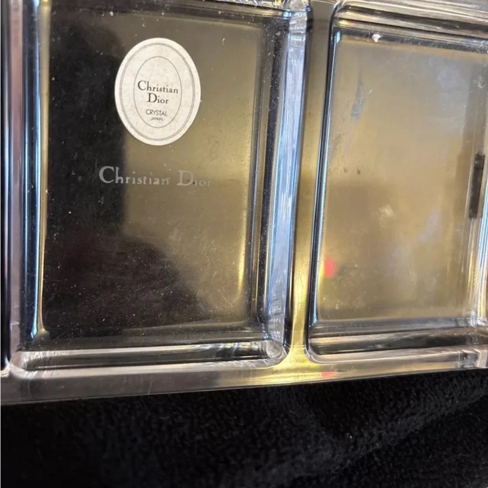 Dior Crystal Vanity Tray with Gold Accents